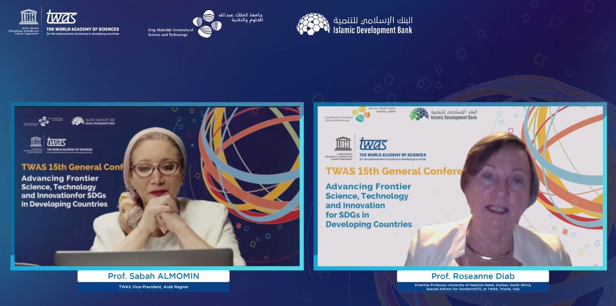 <a href="/isdb_group/">IsDB Group</a> <a href="/GenderInSITE/">GenderInSITE</a> Diab on women in leadership in science: "I think women's leadership is absolutely critical. Women must be given decision-making positions if we're going to change things in the world ... It's a structural problem that needs to be addressed."

#TWASGeneralConference