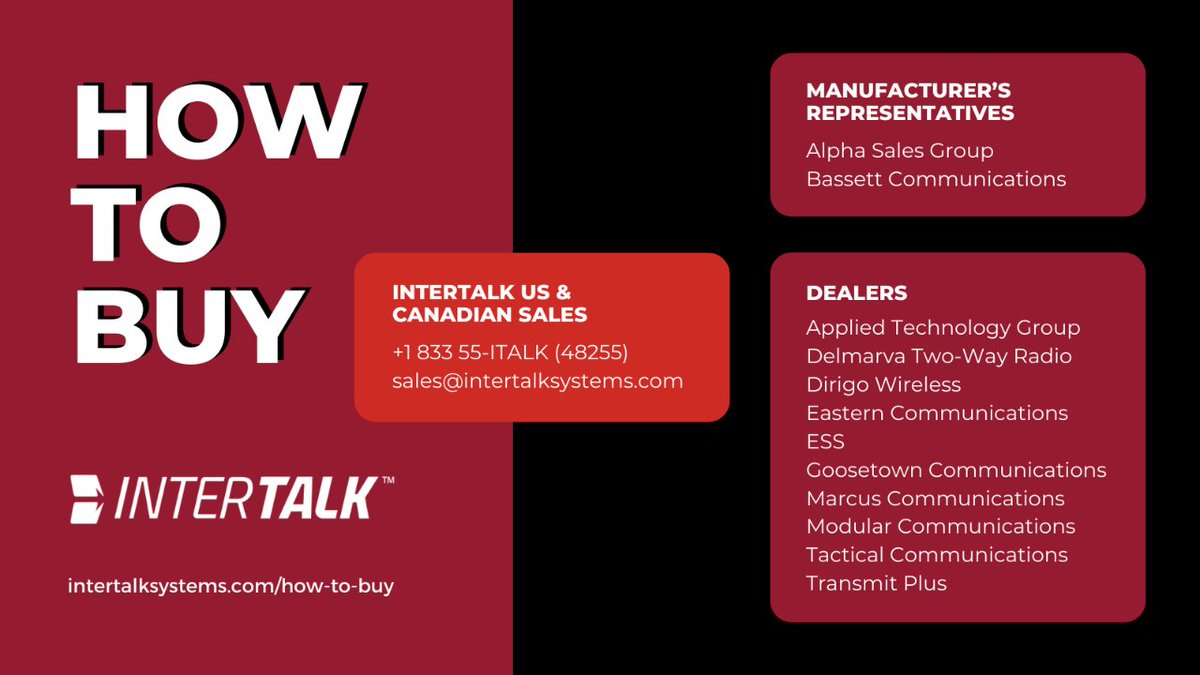 InterTalk's tweet image. Have you decided on your ideal dispatch system but are unsure who to contact for a demonstration or more details? See how to connect with us directly OR our channel partners across North America: intertalksystems.com/how-to-buy/ 
#dispatchconsole #clouddispatch #idealsystem #technology