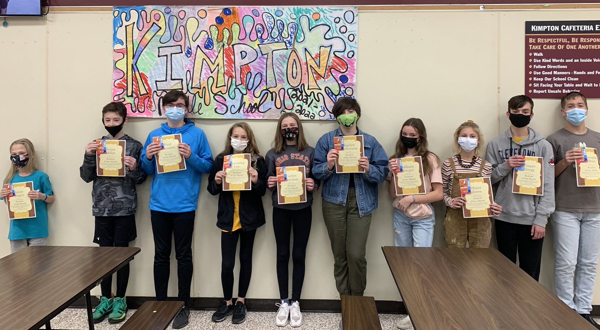 October Students of the Month!  Congrats!