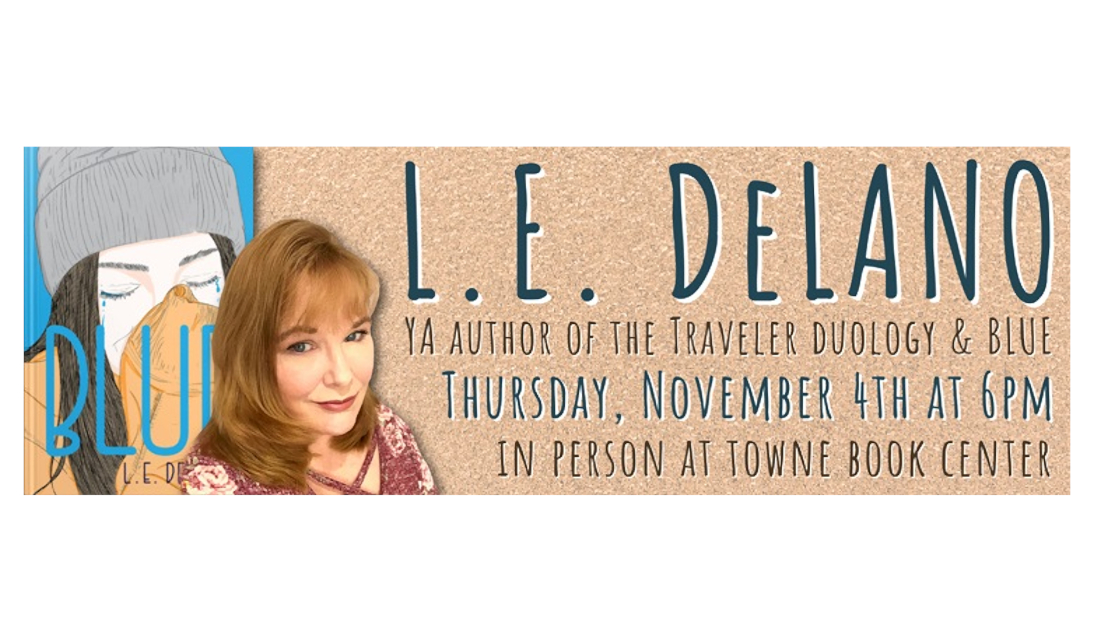 LE_DeLano's tweet photo. In the Philly area? Come celebrate BLUE with me - 6pm tomorrow night at @TowneBookCenter 🎉
I'll be reading and signing and giving you some behind-the-scenes peeks into BLUE's evolution. Hope to see you there!
#YA #YAbooks #YAlit #NewRelease #FallYA #Philly #IndieBookstore https://t.co/hJL1nEDAmw