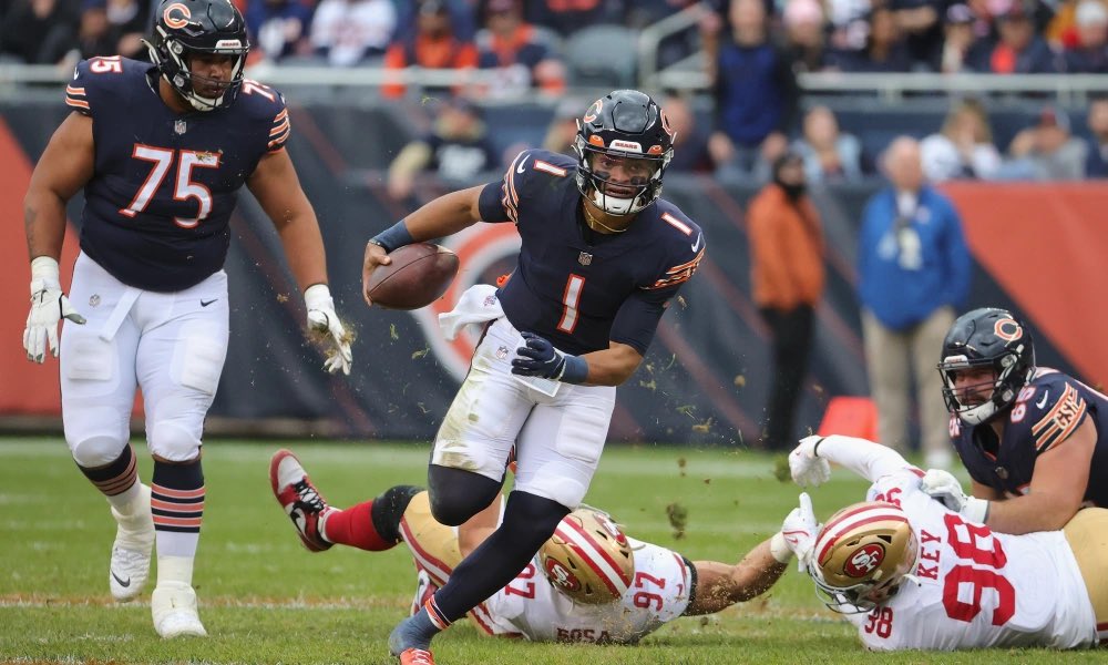 chrisbleck's tweet photo. Monday’s show podcast w/ @AdamAAbdalla on @ESPN1000 

• 49ers beat Bears 33-22
• Justin Fields development 
• Allen Robinson overrated? 
• Interview with Michael Myers
• Von Miller traded
• SOTN - Outkast 

Brought to you by @DuPageCU! 

Listen! https://t.co/eo4cQ2cKGf https://t.co/xAr77giAFB