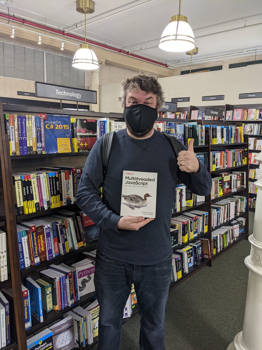 bengl's tweet image. Went to @BNBuzz at Union Square on my way to work this morning. Found @MultithreadedJS !!!! Exciting to see it for real in a real bookstore!