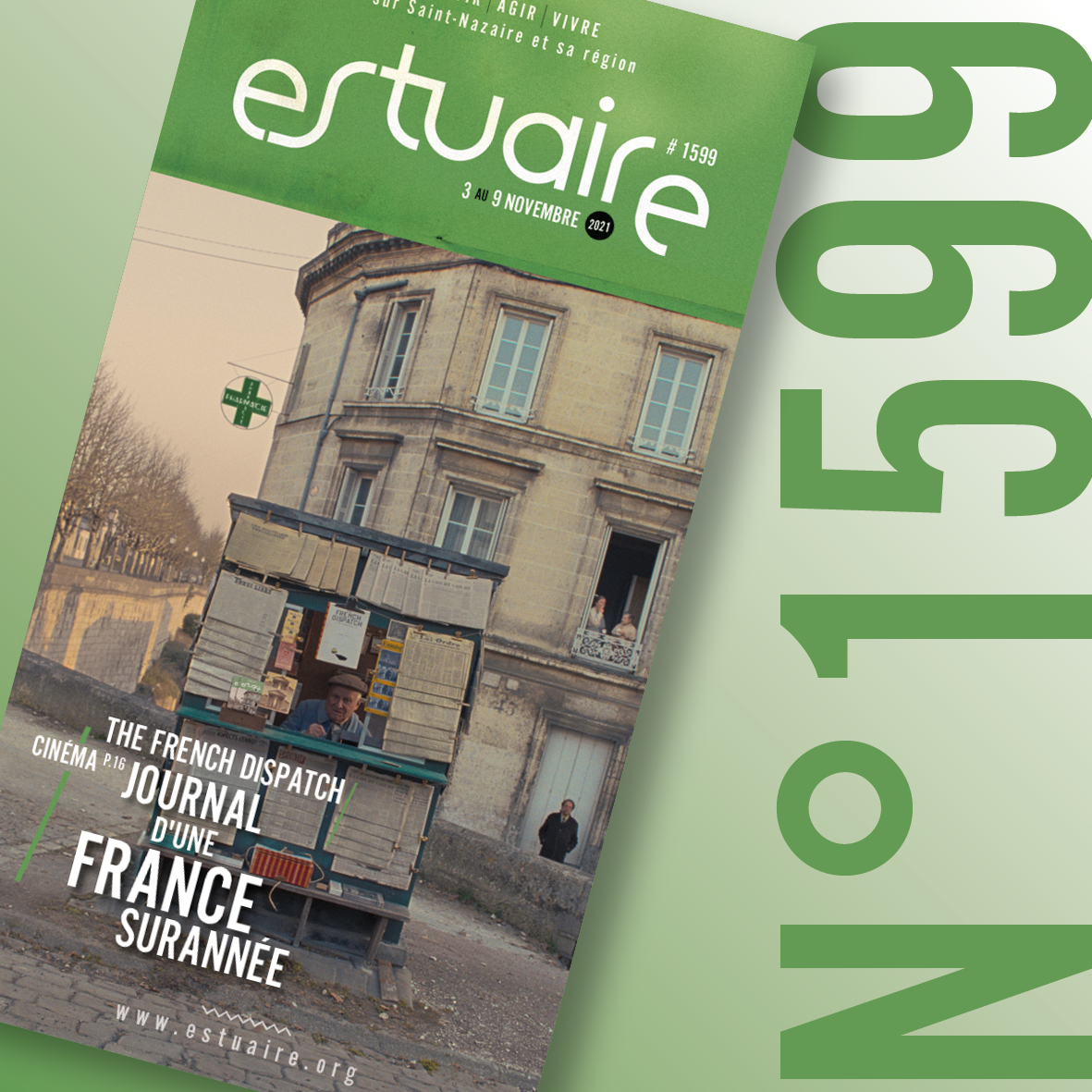 C'est le retour de la Une d'Estuaire hebdo sur le réseau. 
Cette semaine, c'est #Cinema avec le film de Wes Anderson The French Dispatch