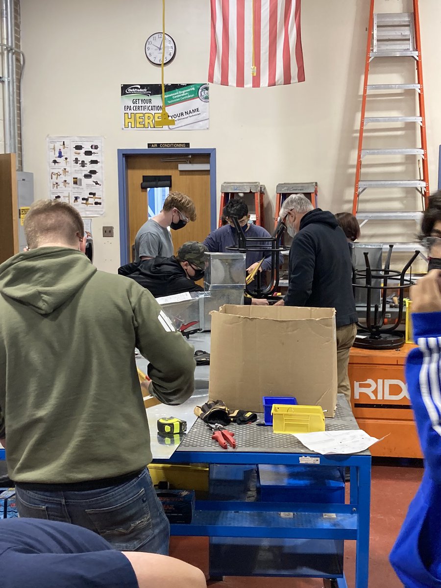 BCIT Medford HVAC juniors a sophomore classes working hard! @BCITTWEETS