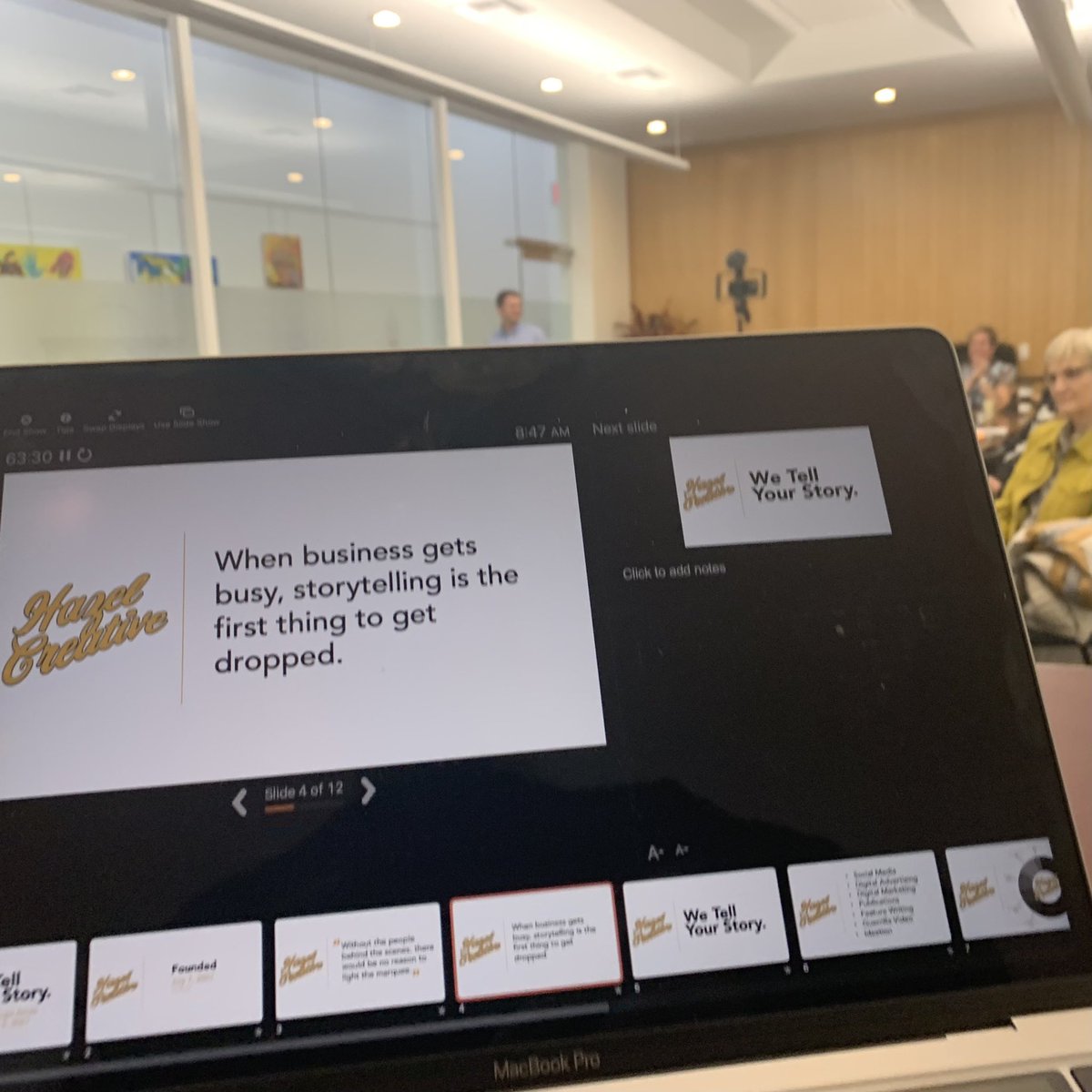 hazelcreative's tweet photo. Thank you thank you thank you to @1MCAMES for having me and to the @AmesChamber for hosting. Great questions and great conversation. And here is our takeaway for those who couldn’t make it… 🧳 
#1MC #1MCAmes #1MillionCups #1MillionCupsAmes https://t.co/tfnRTyBYoA