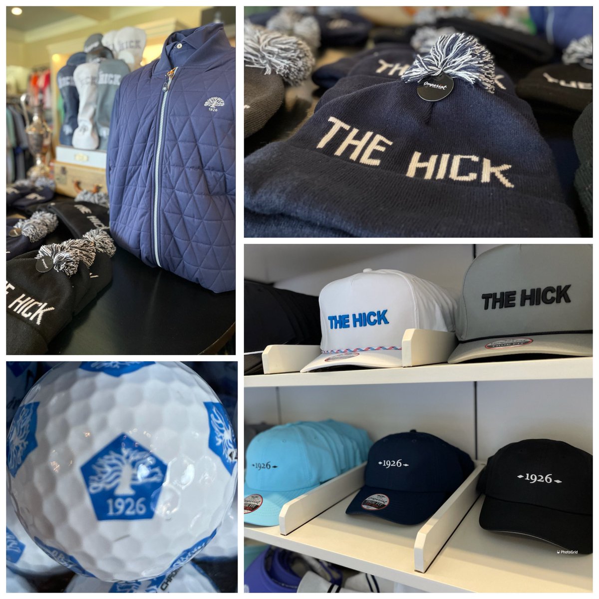Guess what didn’t get hung up in the supply chain….The Hick hats! The golf shop has new fall fashions and lots of Hick hats.
The golf shop is open 7 days a week (until dark/course closes). The course is private, but the golf shop is open to the public.