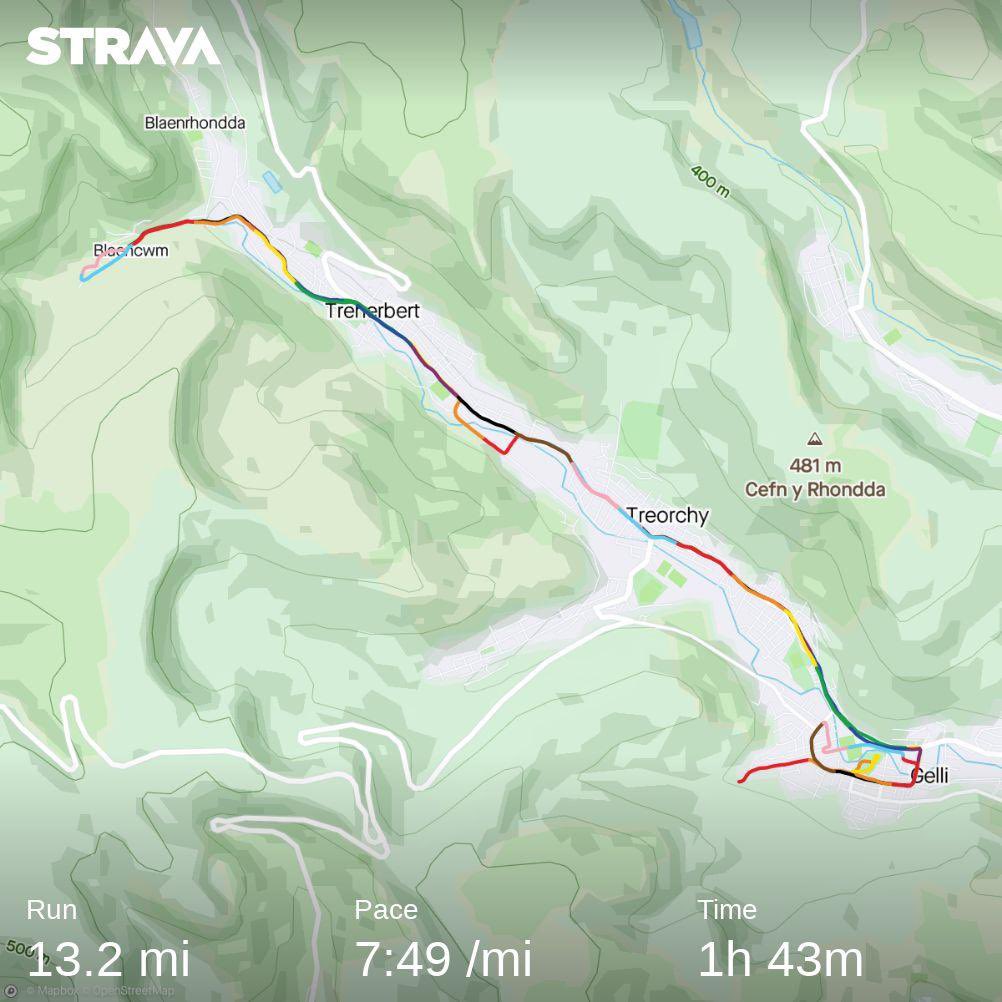 AndrewDowling84's tweet photo. 47 half marathons now completed for @GolCymru ❤️ 5 left to do. Big shout out to @alt_wales for giving me a shout out last week on their podcast as well. #RunMyTown https://t.co/eaoFsaYx7O https://t.co/BurY17efdz