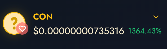 MemeQueenSol's tweet photo. Coin of Nature is 1360% ⬆️ /24h

#CoinOfNature #CON $CON #BSCGem https://t.co/LtH9wxf0tX