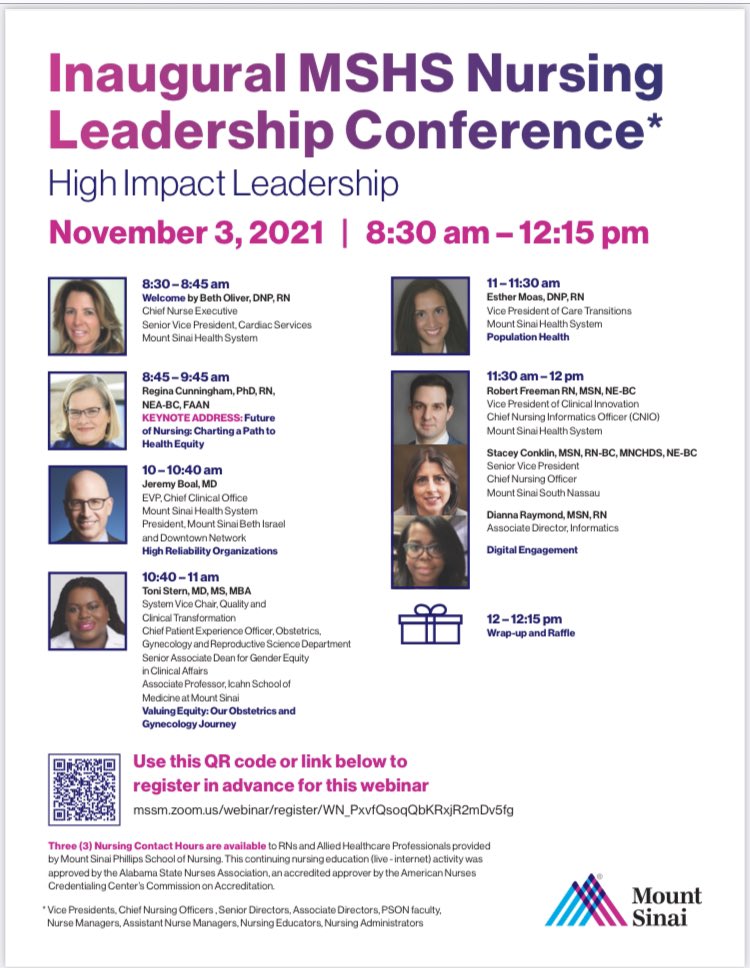 ATM: Inaugural of Nursing Leadership Conference - High Impact leadership. We are excited and learning a lot from the speakers. #BetterTogether #SinaiPride @BethOliverVP @mcrsinanan @KathleenPDory2 @MVezinaCNO @TobyBressler @IntrepidRN_NYC @LeaderNeuro @LindaVRN @DepCNOjill