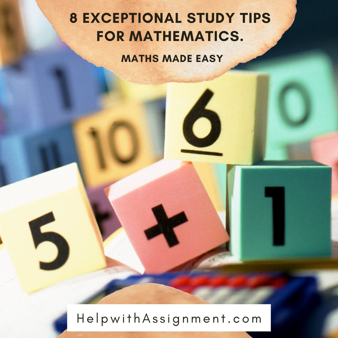 Help_Homework's tweet image. Mathematics is one of those subjects in which you can easily spend hours studying. Here are 8 Exceptional Study Tips for Mathematics. Maths made easy.
helpwithassignment.com/math-assignmen…
#math #mathassignmenthelp #mathhomework #mathematics #mathtips