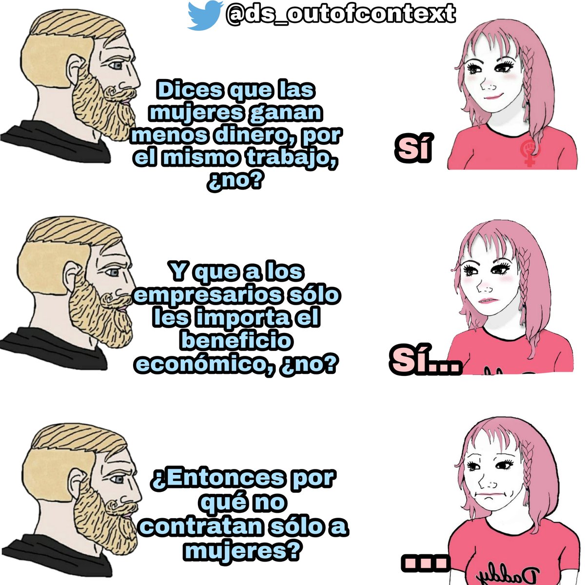 Ds_OutOfContext's tweet photo. El bulo de la discriminación salarial, se resuelve usando el sentido común: https://t.co/F2tVv7pISX