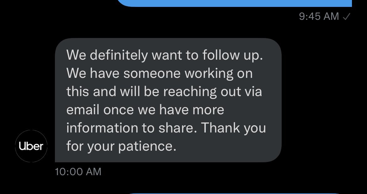 armstrongtyson's tweet photo. @MitchCarefoot @Uber_Support This is what my DMs look like, how many times can you rephrase the same thing? https://t.co/J9CRVGfRAc