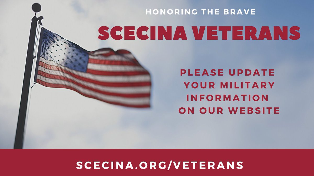 ScecinaNow's tweet photo. if you are a U.S. military veteran or active-duty, so we can properly thank and recognize you, please keep us updated by using the form on the Scecina Veterans page on our website. 
https://t.co/2oNopzYMZ3 https://t.co/DD8hH4cGeR