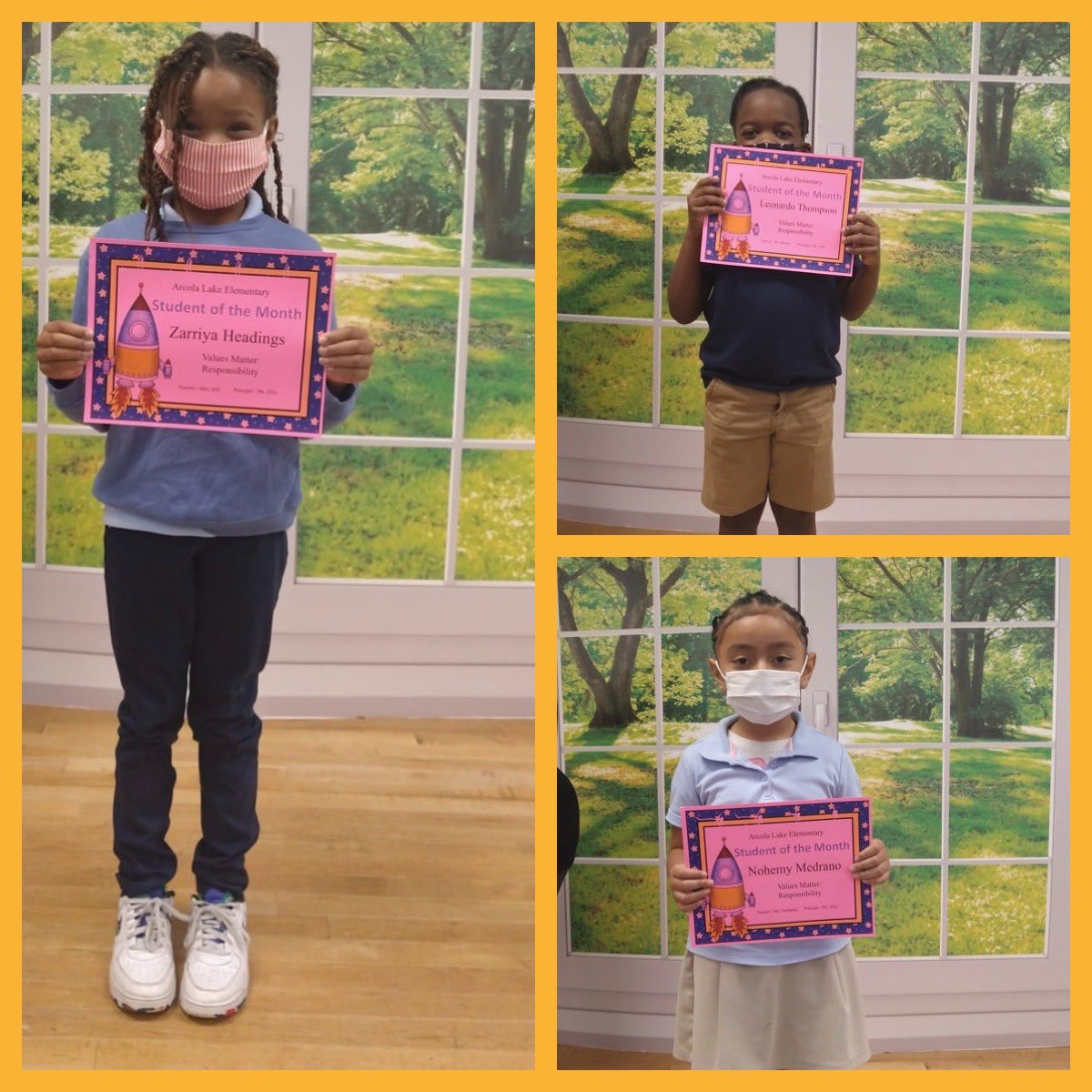 ArcolaLakeElem's tweet photo. We would like give a huge congratulations to our students who demonstrated the core value of RESPONSIBILITY for the month of October! We are so proud of you boys and girls! 👏🏾👏🏾👏🏾 #mdcps #arcolalakeelementary #studentofthemonth https://t.co/E75s7KD0B5
