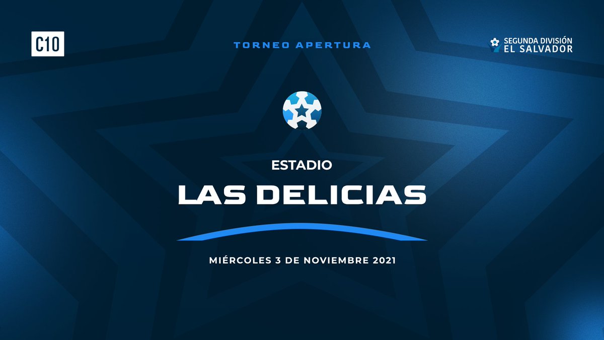 DeportesC10's tweet photo. #LaSegundaxC10 🏆⚽️
No dejes sintonizar el encuentro de @LaSegundaSV que se realizará en el Estadio Las Delicias, de Santa Tecla, esta tarde.
Recuerda que en @Canal10Sv puedes disfrutar de los partidos de tus equipos favoritos. https://t.co/fSwmy3ekzE
