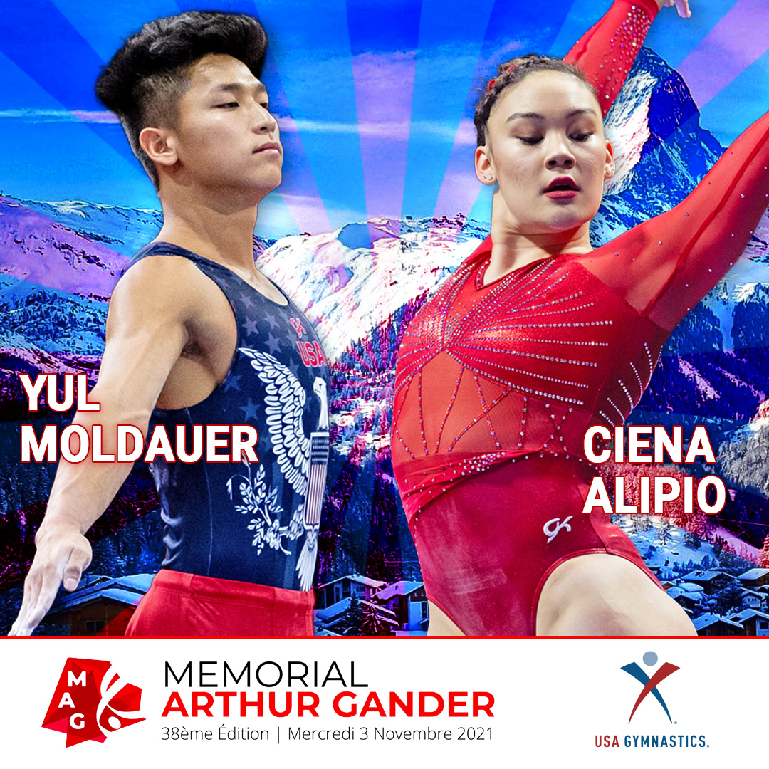 USAGym's tweet photo. Best wishes to Ciena Alipio &amp; Yul Moldauer, competing in the 38th Arthur Gander Memorial in Morges, Switzerland, later today.

Viel Glück! 🇨🇭 🙌

Visit https://t.co/g0BfOk3IPs for scoring and additional information. https://t.co/3QvJda7Oku