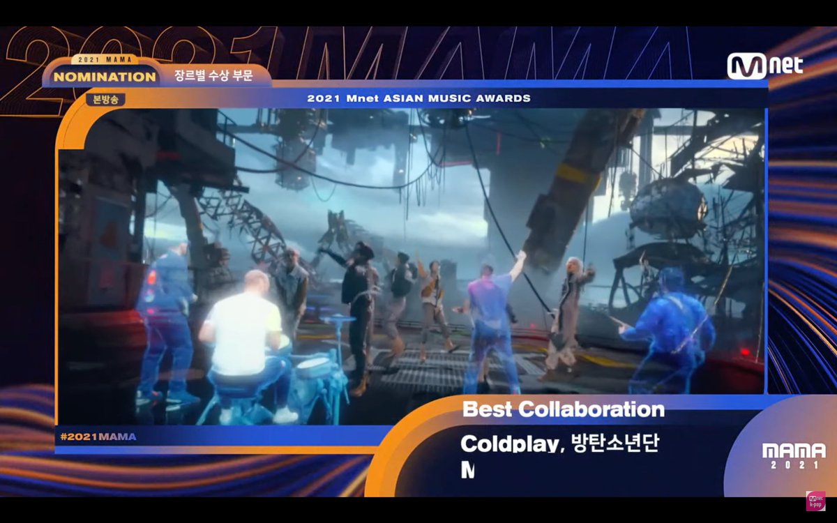 [#2021MAMA] @BTS_twt เข้าชิงรางวัล Best Collaboration จากเพลง #MyUniverse #ColdplayXBTS