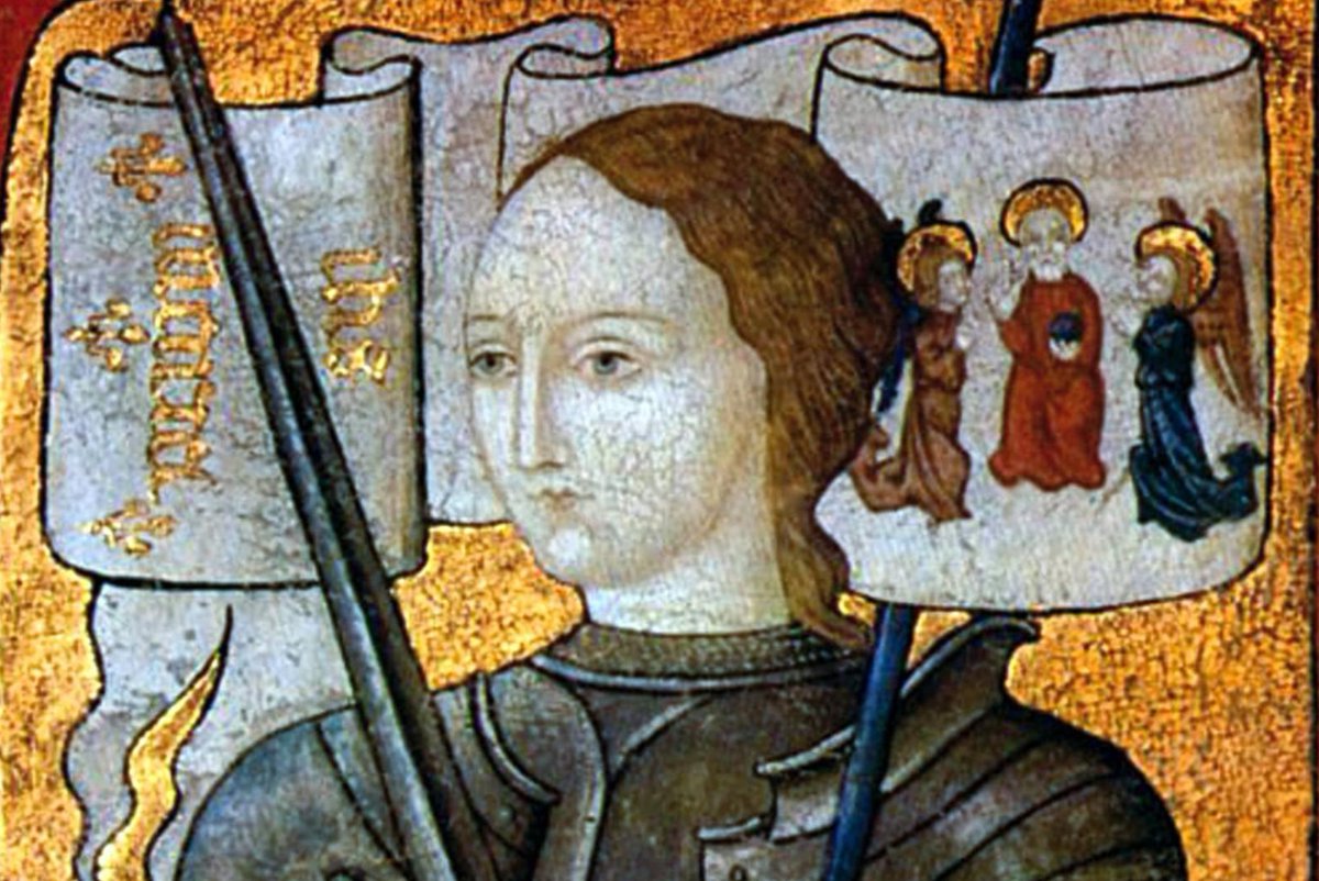 Auf dem Spruchband dieser Darstellung von Jeanne d'Arc aus dem 15. Jahrhundert heisst es: "Anlässlich der Wahl zur Journalist:in des Jahres, bei der ich, oh Wunder, nicht nominiert wurde - möchte ich dafür noch einmal mein bestes Stück des Jahres posten." 🙃
