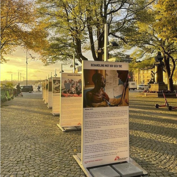 IsabelCorthier's tweet photo. #MédecinsSansFrontières exists 50 years!
In central Stockholm you can visit the exhibition at the Raoul Wallenbergs Square.
The first panel shows one of my photos on Advanced HIV in Malawi I made in 2019. https://t.co/91BZtsIqvF