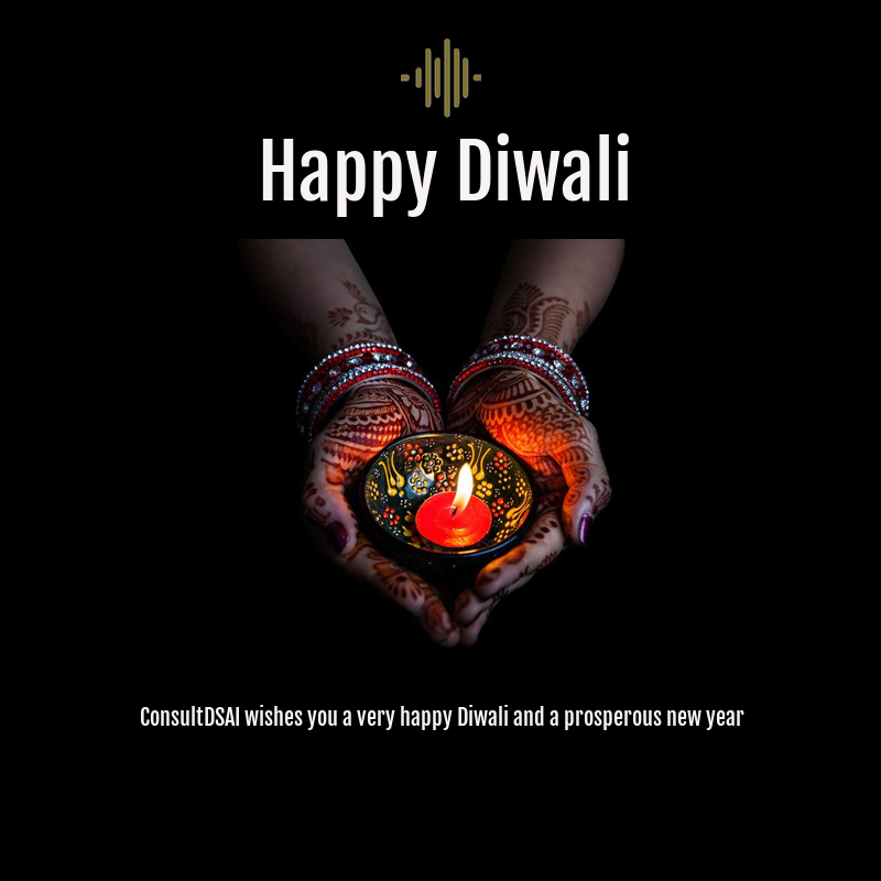 ConsultDsai's tweet photo. @ConsultDSAI  (C-DSAI) wishes everyone a very Happy Diwali and a prosperous new year #VideoAnalytics #ArtificialIntelligence #smarttech https://t.co/p3wVvT3qQ4