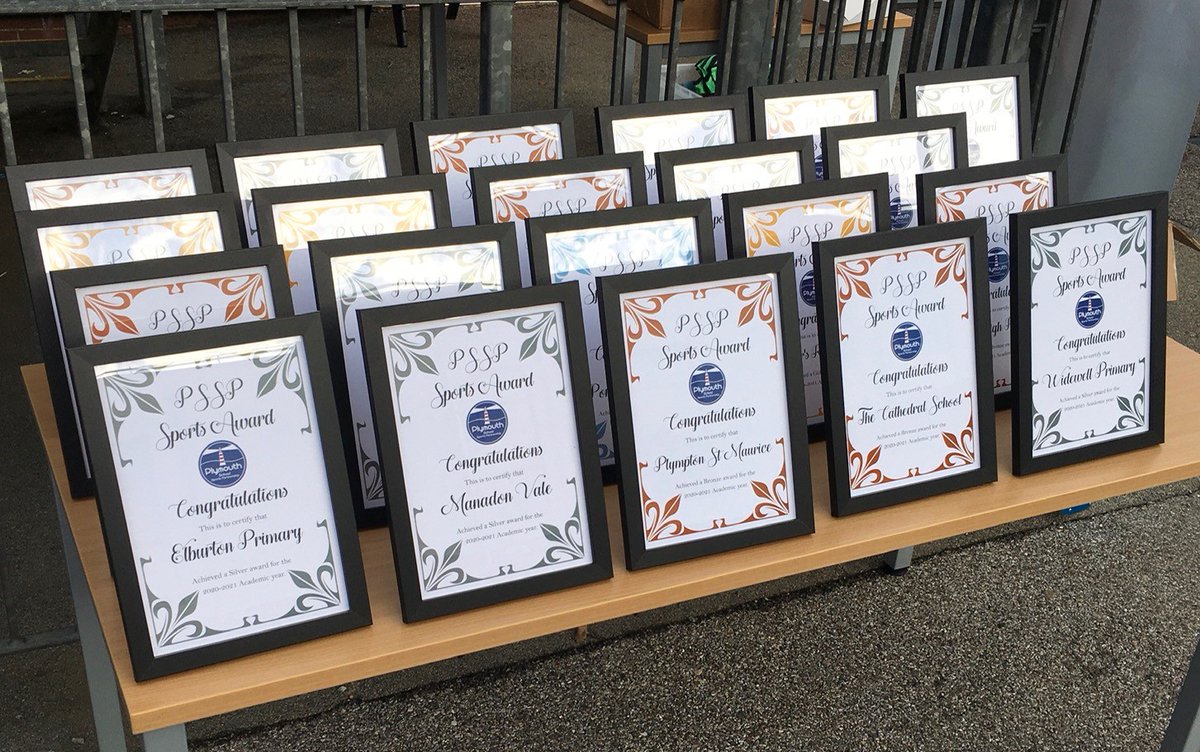 Primary schools collected their PSSP Sport Award certificates today.  These were awarded in recognition of the impact of PE and school sport on their school and students during the 2020-21 academic year.  
Well done to all of you! 🤩#PSSPSportsAward