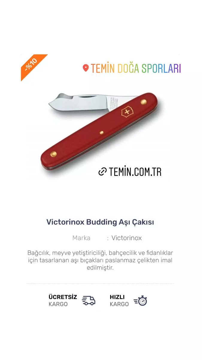 temindoga's tweet photo. Victorinox Budding 3.9040 Aşı Çakısı

✅ İsviçre üretimi aşı çakısı

✅ Renk : Red EcoLine

✅ Uzunluk : 100 mm

✅ Genişlik : 12 mm

✅ En : 23 mm

✅ Ağırlık : 36 g

🛒 https://t.co/la6FX2FYGI https://t.co/yybZYFr3vi