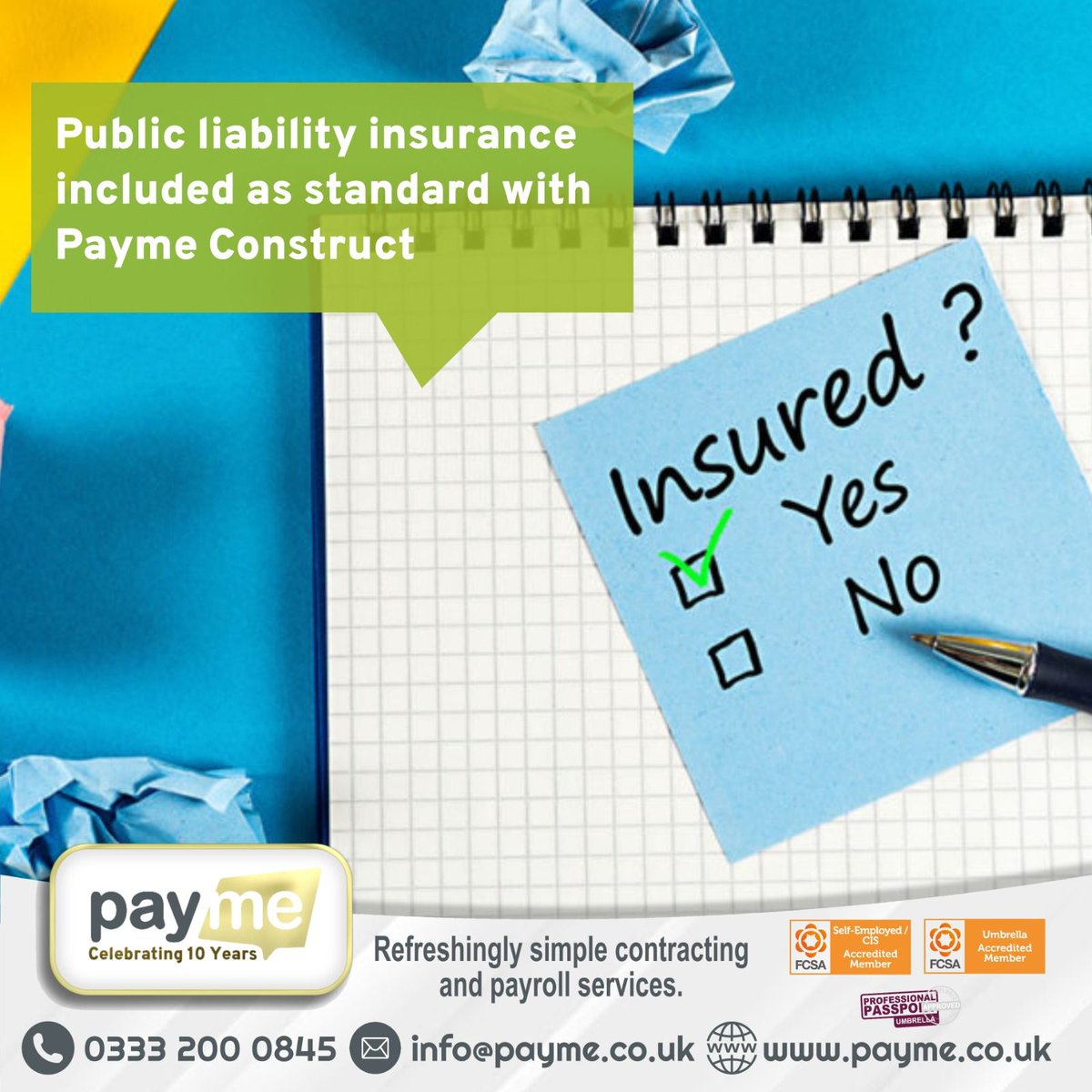 paymepayroll's tweet image. Our CIS contractors can relax safe in the knowledge they are covered by Public Liability when working on site. 

#cis #cispayroll #umbrellacompany #umbrellaservice #ir35 #contractors #payroll #recruitment #tax #income #payrollsolutions #netincome #taxes #payrollservices