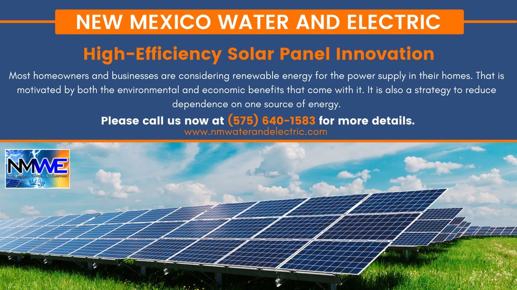 patrickmeltonky's tweet photo. High-Efficiency Solar Panel Innovation

Most homeowners and businesses are considering renewable energy for the power supply in their homes.

Please call us now at (575) 640-1583 for more details.

New Mexico Water and Electric

Our Website:  https://t.co/FkyWxxa0Zw
#solar https://t.co/yad5gJmjUz