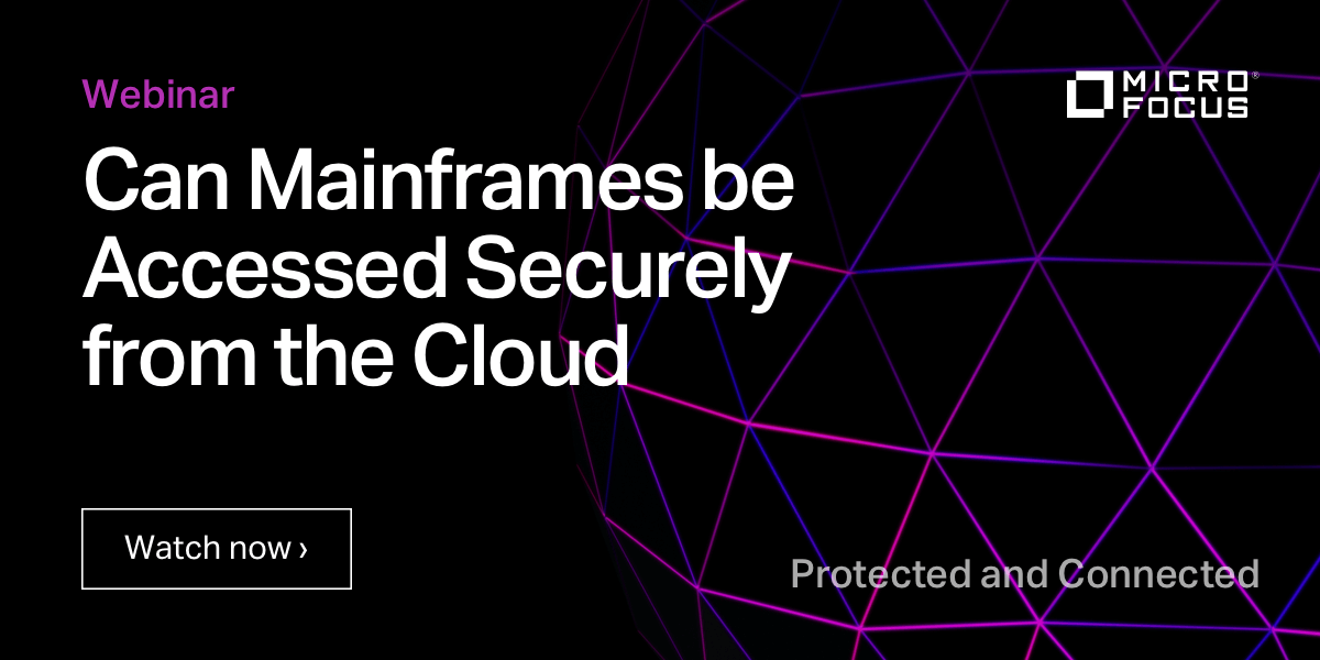 Join us Nov. 10 where <a href="/OstermanRsch/">Osterman Research</a> Michael Osterman and <a href="/MicroFocus/">Micro Focus</a> Que Mangus and Barbara Ballard answer "Can Mainframes be accessed Securely from the #cloud?"  bit.ly/3pWmdCL #MyMicroFocus
