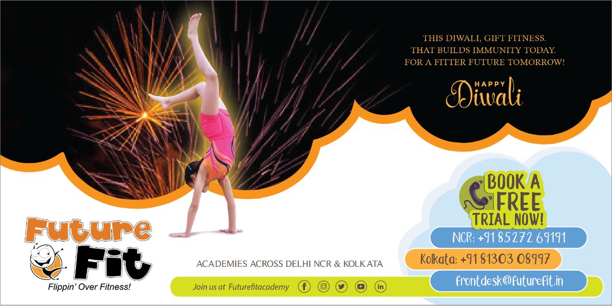 Futurefitacadmy's tweet photo. This Diwali, choose the gift of fitness for your child. That builds immunity today. For the future, that’s fitter tomorrow!
 #gymnastics #futurefit #fitfuture
 #goodhealth #stayingfit #fitness
 #flexiblity #futurefitacademy
 #gymnasticsshoutouts
 #gymnasticsforlife #HappyDiwali https://t.co/Q3rY0mwWPX