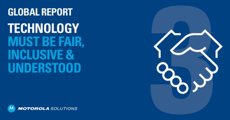 QuinsamComm's tweet image. What does trust and transparency have to do with innovation? A key trend underscored in the #ConsensusForChange report emphasizes the need for inclusive, fair and understood technologies. Read the full report: stwb.co/pcluppl #MotorolaSolutions @MotoSolutions