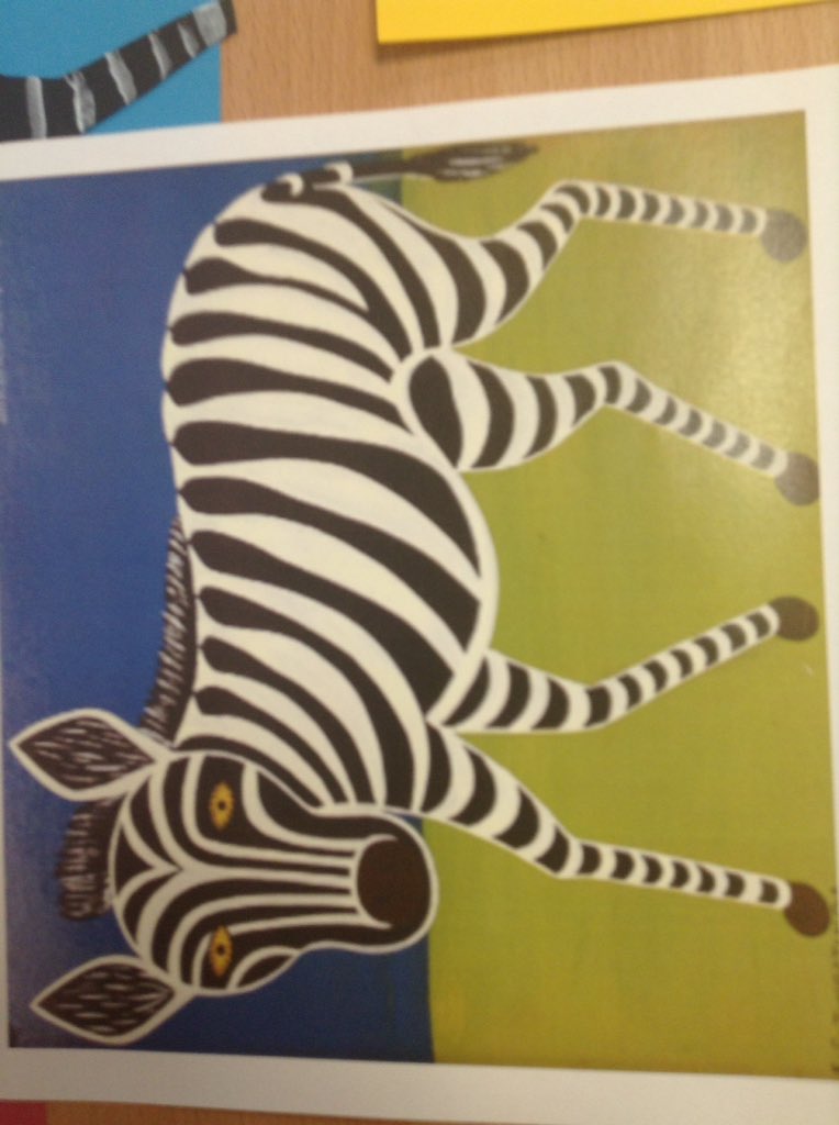 BatleyClass2's tweet photo. We have been learning about Edward Tingatinga and created our own pictures of African wildlife in his famous style.🦁🐯 https://t.co/SAj1o7lrPA
