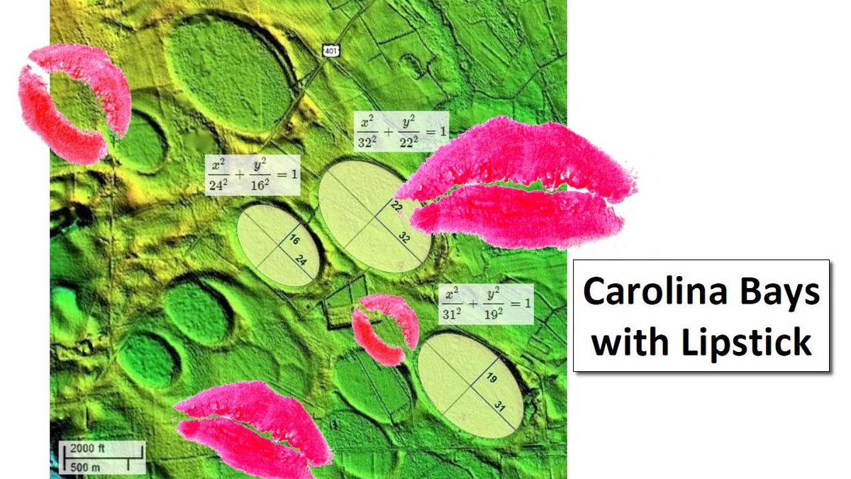 Elec_Universe's tweet photo. A-Z Carolina Bays | Carolina Bays with lipstick https://t.co/pt7UEBGesE | impact geology #notEU https://t.co/lQf9uaAiwU