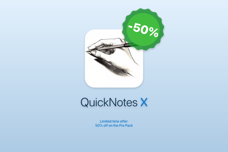 QuickNotesX's tweet photo. If you’ve ever wanted to switch to QuickNotes X, now is the perfect time to do so! 🚀

For 48 hours only, the Pro Pack is on sale at 50% off 🔥

Spread the word and download QuickNotes X now! 👉  https://t.co/Z2XfXJ9SP9 https://t.co/QQrr5HQHB7