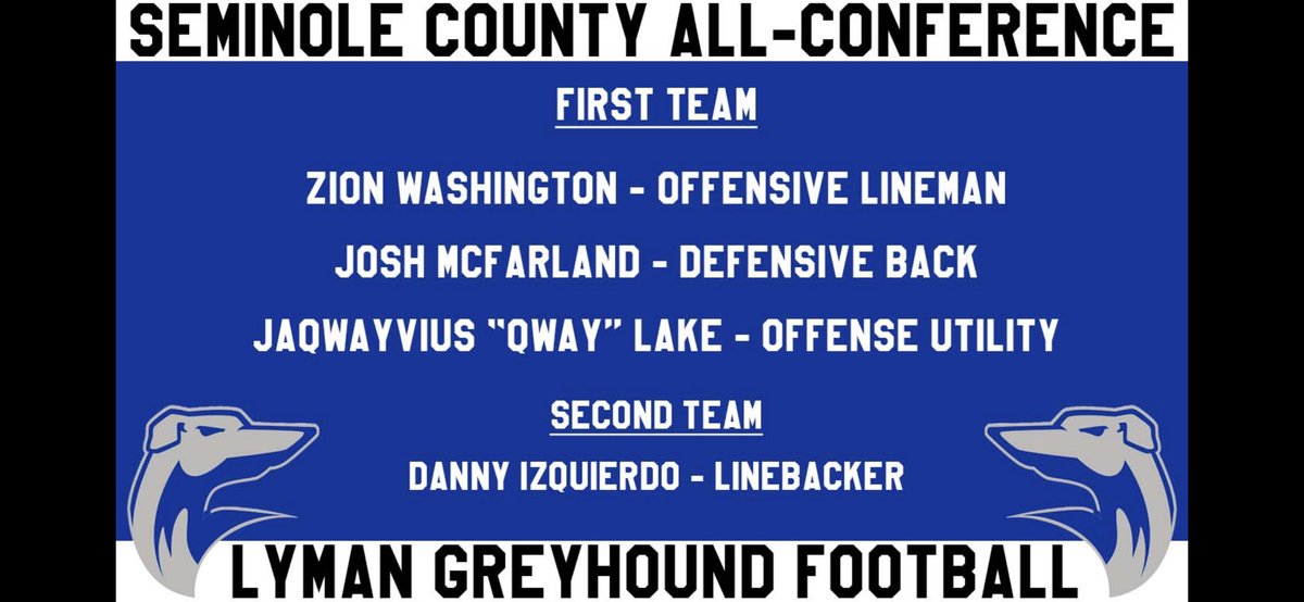 Congrats to our guys for making the Seminole county all-conference teams!! Go Hounds 💙💛 #Stronger2gether