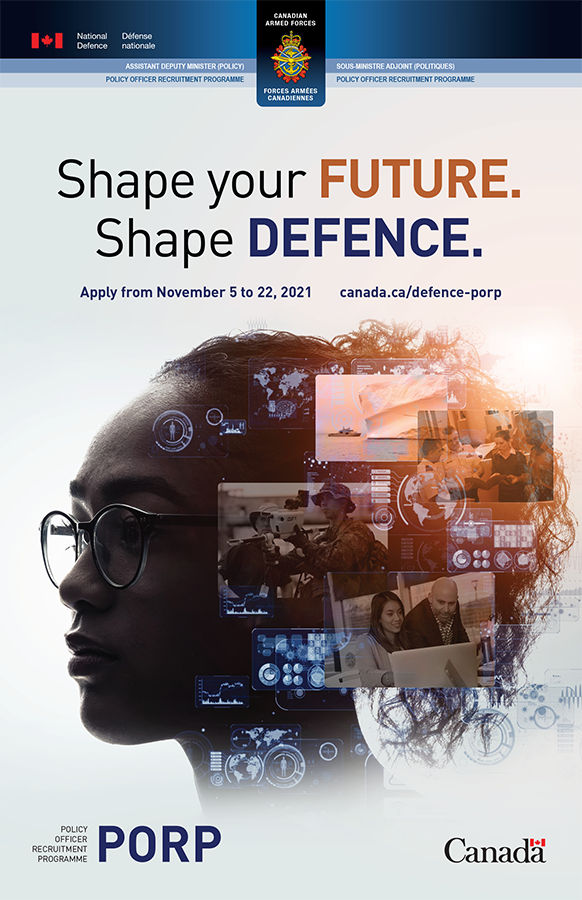 RAS_NSA's tweet photo. Attention, students and young professionals interested in #security: @NationalDefence will soon launch its next competitive process for the Policy Officer Recruitment Programme (#PORP). For more details, attend the information sessions on November 10th and 15th! https://t.co/F2XPvaIfDQ