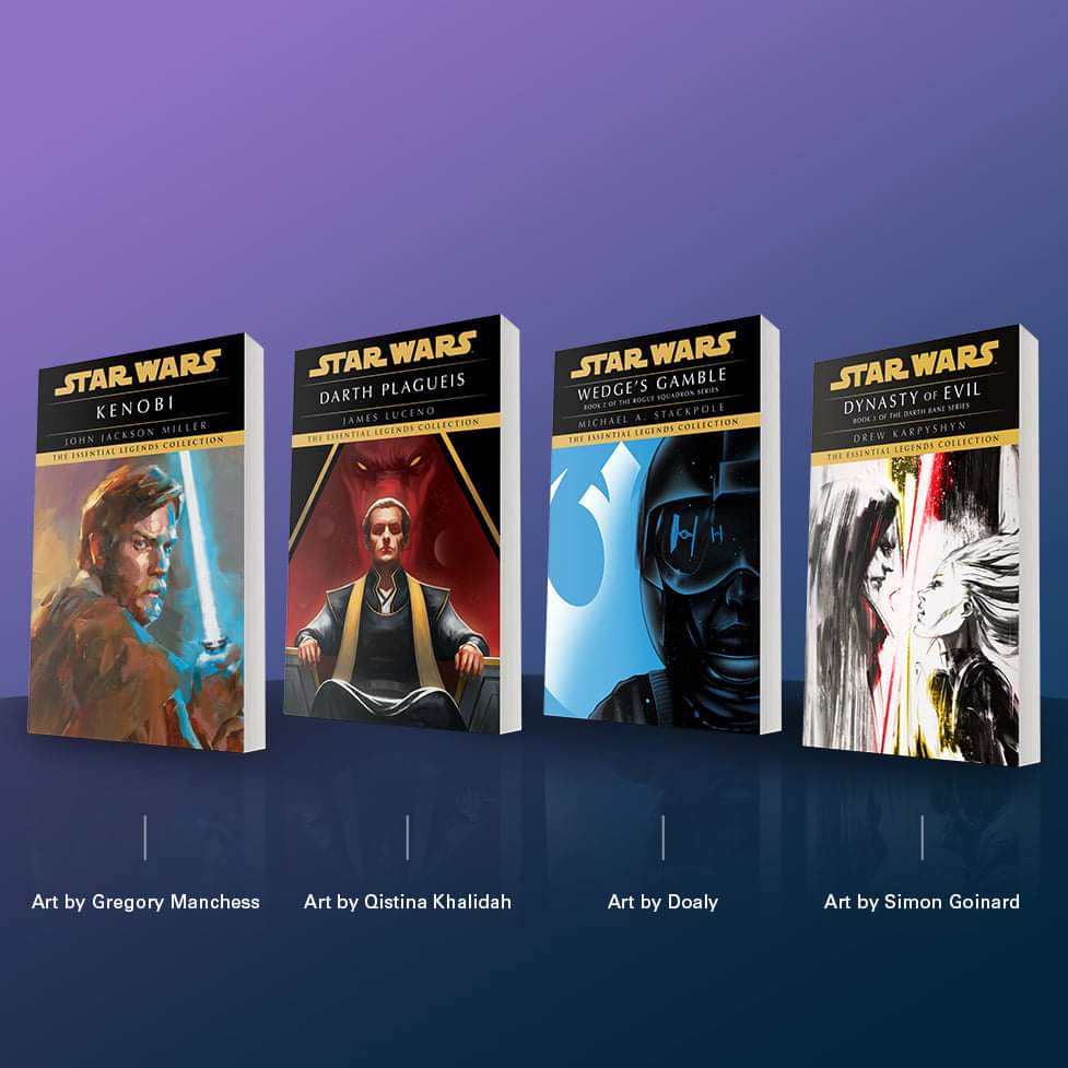 TheJedi_Council's tweet image. We have learned the next set of trade paperbacks in the #StarWars Essential Legends Collection published by @DelReyUK @DelReyStarWars will be available 5th April 2022 - all with original new cover artwork

@jjmfaraway #JamesLuceno
@MikeStackpole @DrewKarpyshyn #EssentialLegends