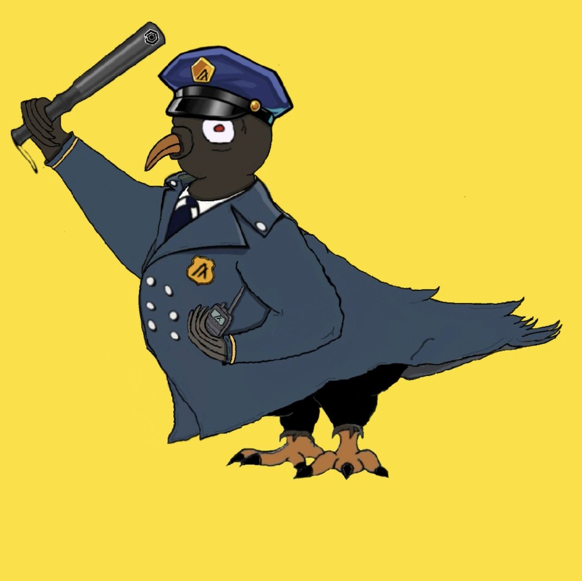 Ghettopigeons's tweet image. Introducing Barry the Algo-Copper!👮🚔. 

Thinking to do an old school Twitter auction for this piece, what do you guys think?🐦💙 

#algonft #algorand #algo