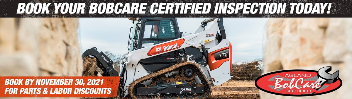 Right now until the end of November you can save on parts and labor when you book a Bobcare Certified Inspection. Get ready to take on Winter! ❄️3 locations to serve you, Lloydminster, Vermilion St. Paul  Book now: bit.ly/3EEO5PU  #skidsteer #trackloader #OneToughAnimal