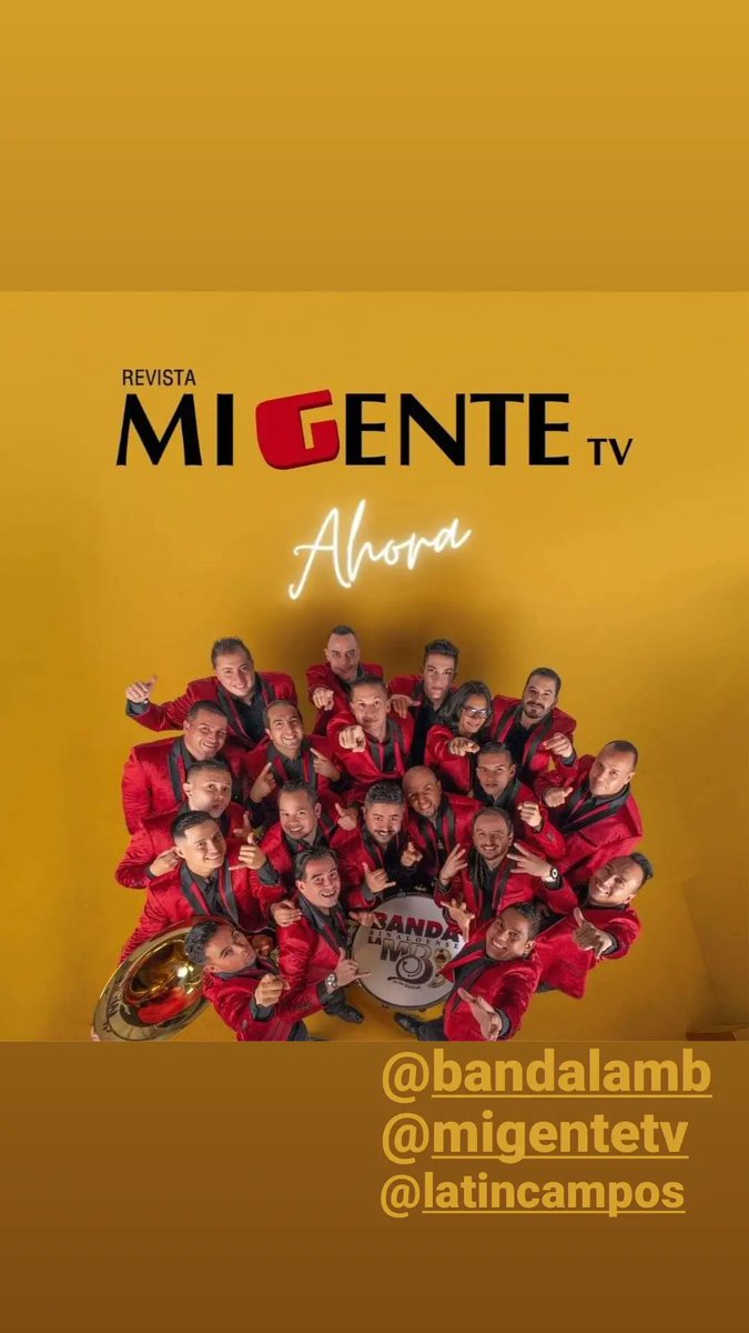 LatinCampos's tweet photo. No olviden seguir a @bandamboficial y disfrutar de lo mejor del regional mexicano.

Somos una banda Colombiana con aroma sinaloense

#puuuraMB https://t.co/64OpFeBwBQ
