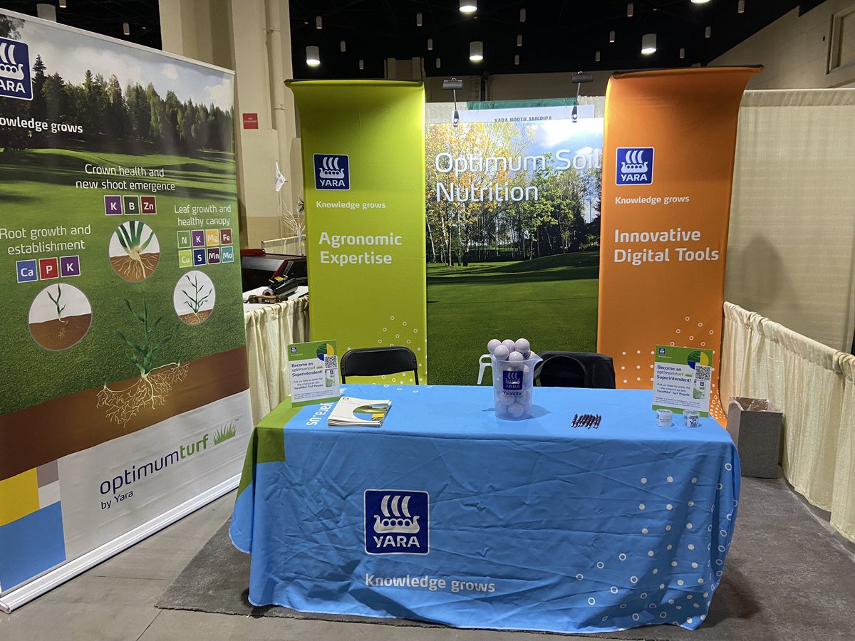 OptimumTurf_YNA's tweet photo. Come see us at @DeepSouthTurf for a chance to win #YaraMilaTurfRoyale and discuss @OptimumTurf_YNA solutions with @SoFloCole  @NM_Turf @BrettDixon5 #KnowledgeGrows @Yara_N_America https://t.co/x12p6hZTNe
