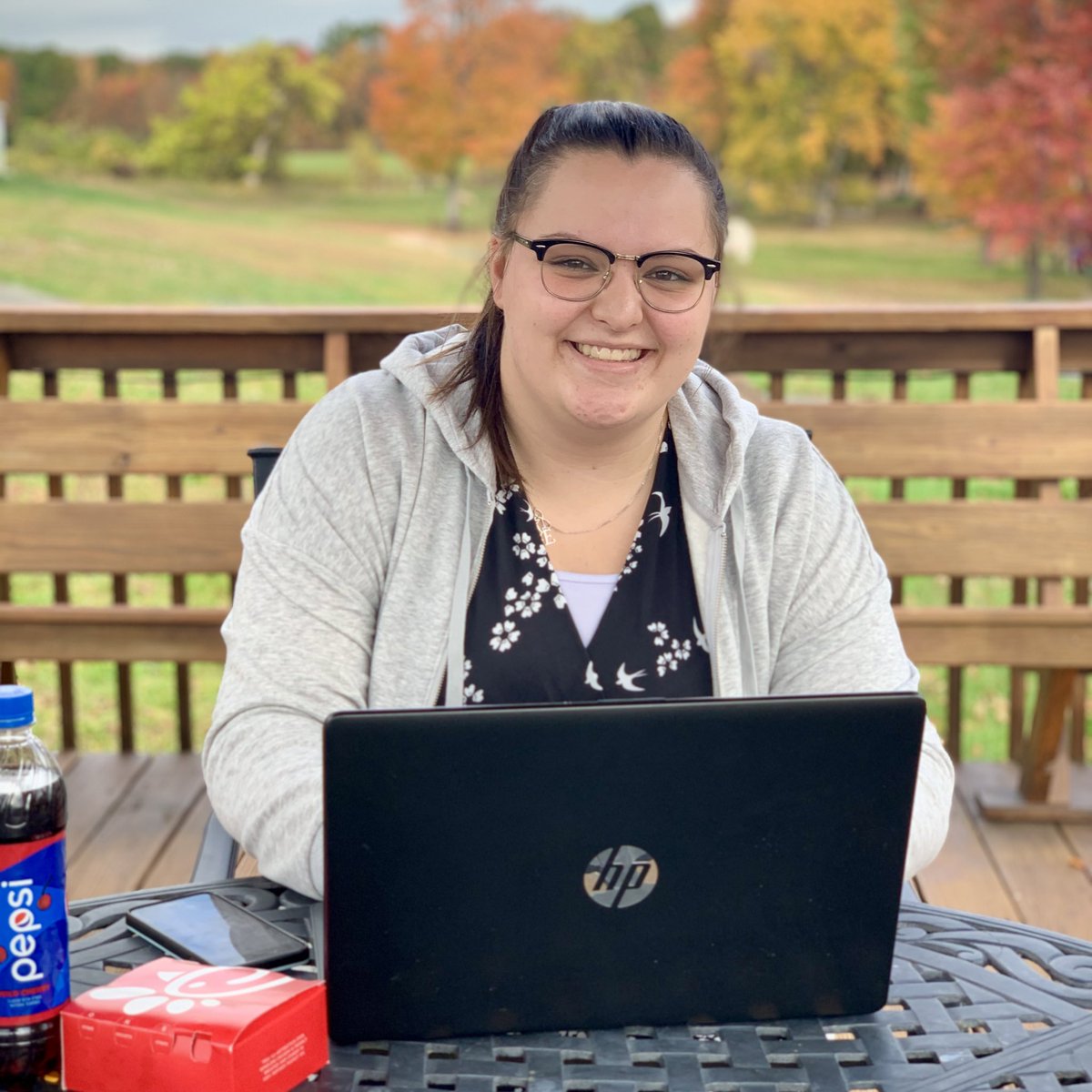 Studying with a snack outside on a beautiful Fall New England day…..life is good. #thenebc #nebcstudents