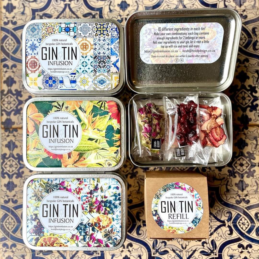 Juice up your gin with Gin Tin Infusion – available at #OldSchool @ #Kasselshoop cheese shop and tasting room!

Always time to garnish your gin with #GinTinInfusion, a 100% bespoke dried natural botanical infusion for your GIN!

#GinAndCheese #CheeseAndGin #GinOClock #Stilbaai