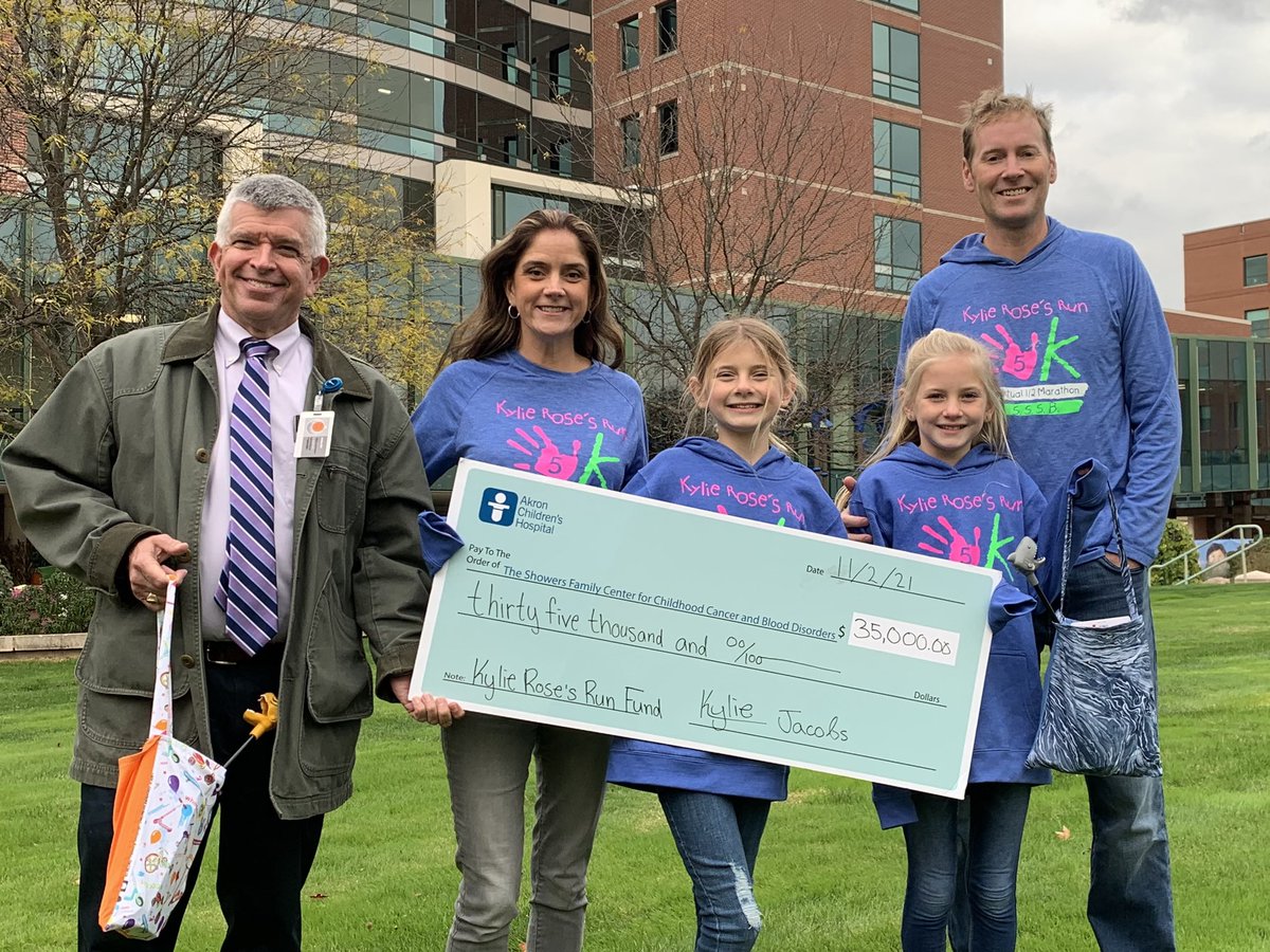 Thanks once again to Kylie Rose Jacobs, her family and all the supporters of the annual Kylie Rose Run!  The generosity of all involved is amazing and truly appreciated by the families receiving care in The Showers Center.  This year’s event raised $35,000!