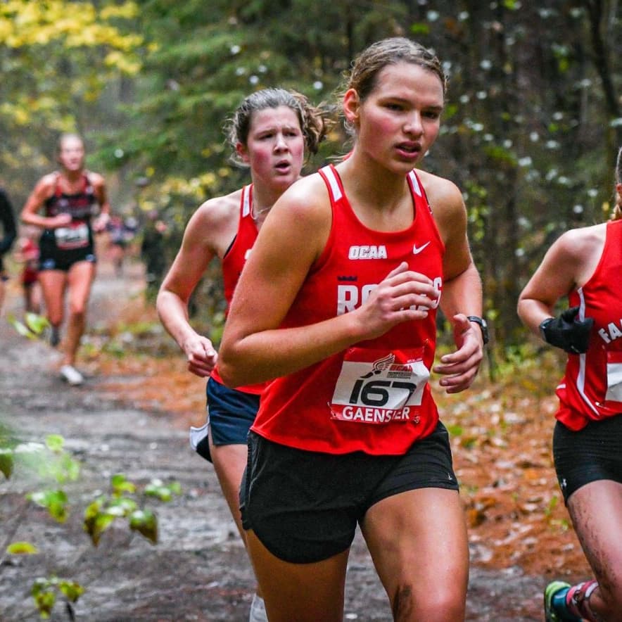 royalsxc's tweet photo. OCAA Championships results:
Men's team finished 5th
Women's team finished 6th. 
Top male: 16th (James Scott)
Top female: 18th (Annika Brink)
Congratulations to these five athletes (pictures) for qualifying for the @CCAAsportsACSC National Cross Country Championships. Well done! https://t.co/TnOV2feGuU