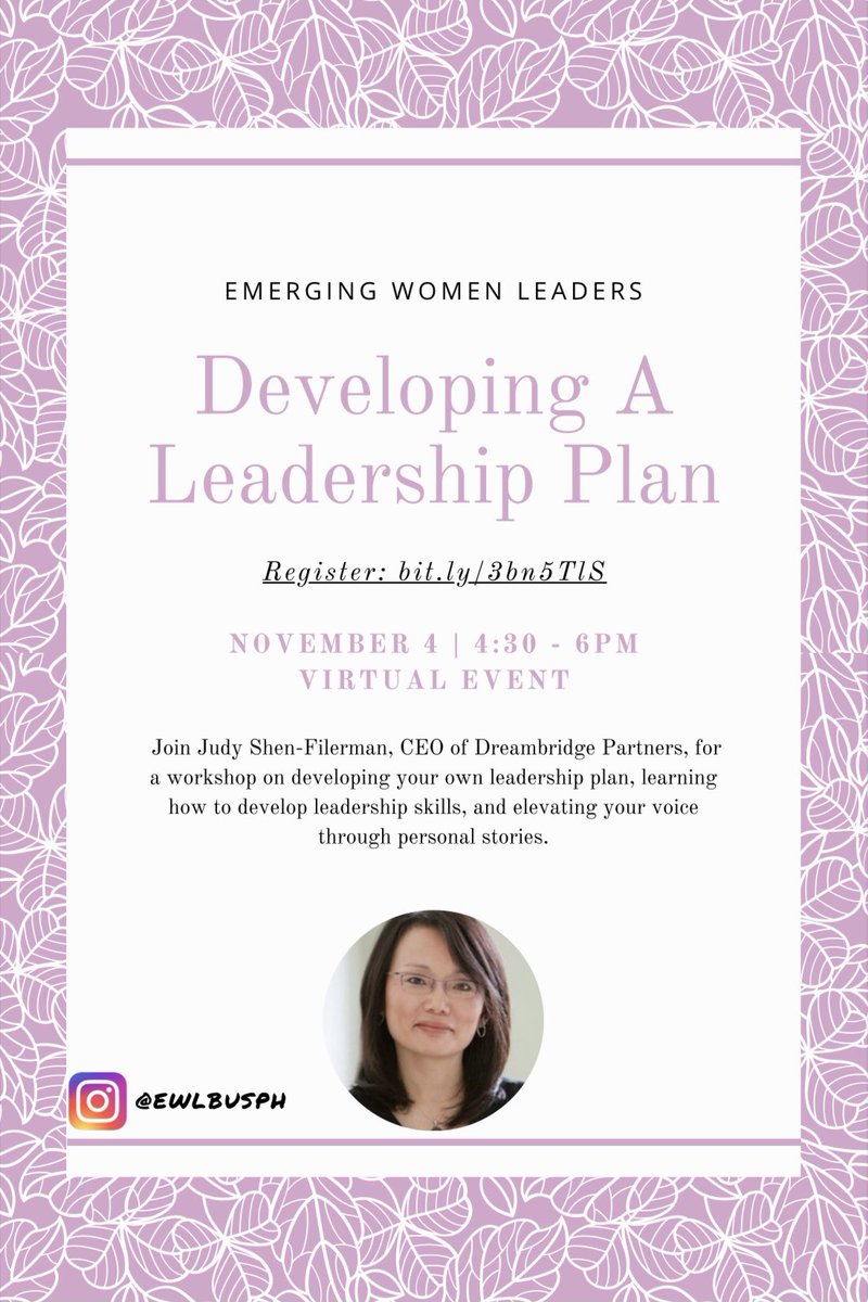 EWL_busph's tweet photo. Judy’s back by popular demand! Join us to create your own leadership plan, learn to elevate your voice, &amp; develop leadership skills. 

Register here: https://t.co/PurC7P5bDf https://t.co/0HSszlMXGr