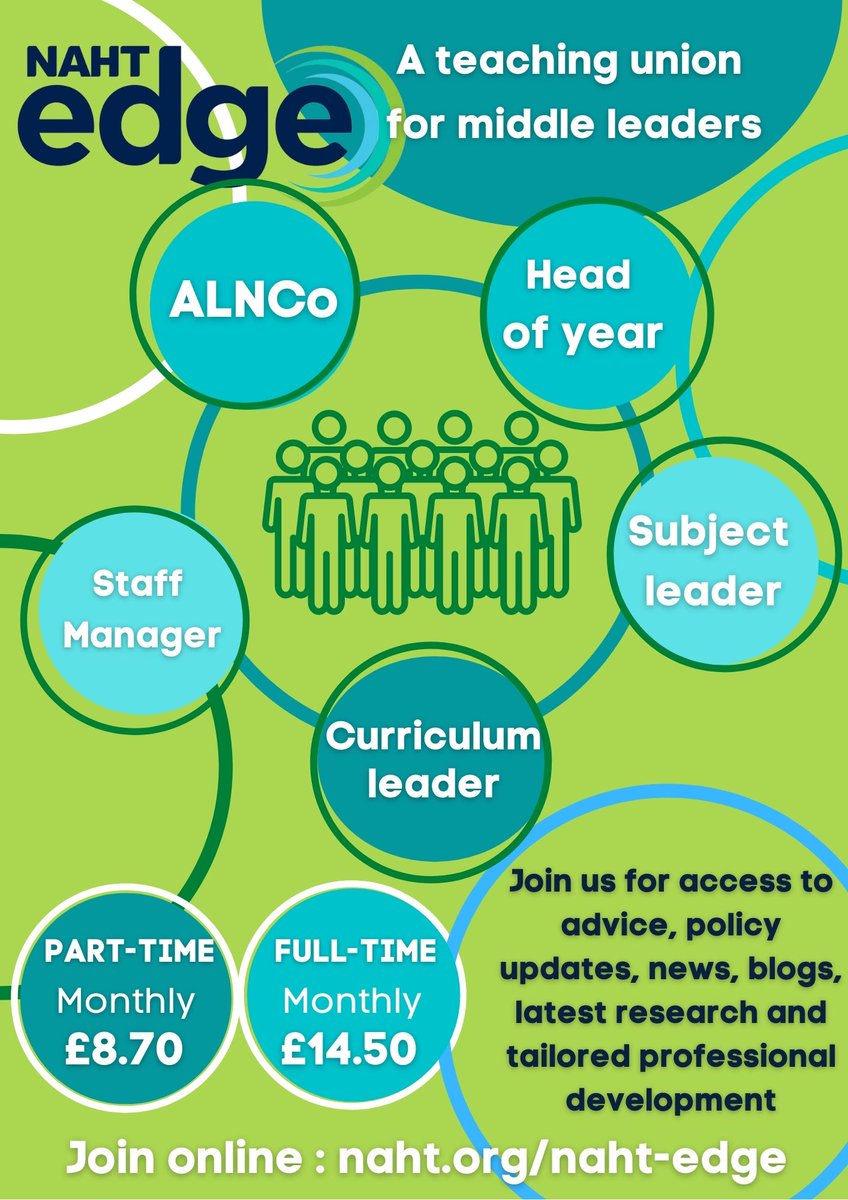 CymruNAHT's tweet image. Find out more about NAHT Edge here: naht.org.uk/NAHT-Edge

#ALNCo #ALNReform #tradeunion