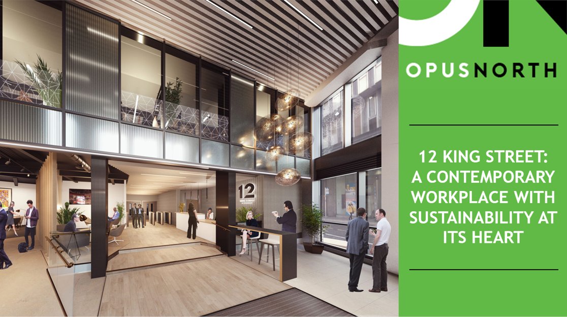12 King Street, a building that is set to bring the highest quality office space to Leeds, is certainly part of the City's vision to lead the sustainability charge on the global stage. Read more about the scheme's sustainability focus here: hubs.li/H0-yqLM0