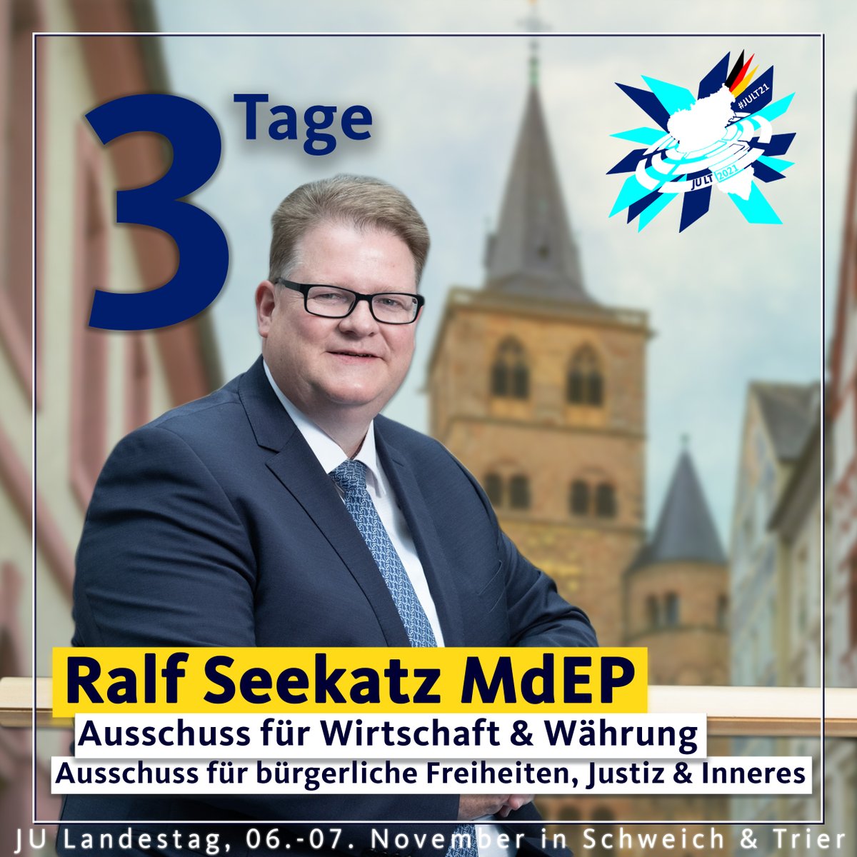 JURLP's tweet photo. Wir blicken am Wochenende nicht nur auf #RheinlandPfalz und #Deutschland, sondern mit Ralf Seekatz #MdEP auch auf die #Europapolitik 🇪🇺
#JULT #LT21 #JULandestag #JungeUnion #julrp #ju #cdu #cdurlp #politics #europeanparliament #eu #europe #europaparlament #evp https://t.co/A6j2m2ClUh