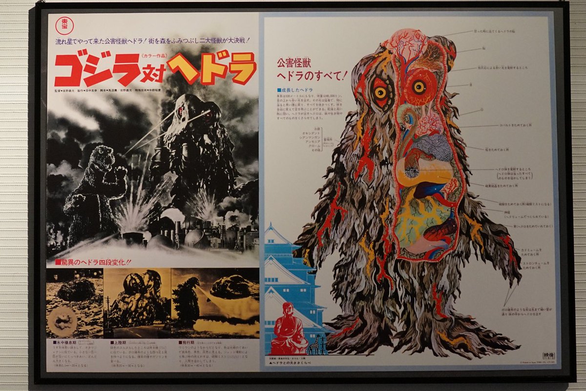 特撮のDNA」蒲田ゴジラ回の時に、ゴジラ対ヘドラのヘドラ解剖図付き